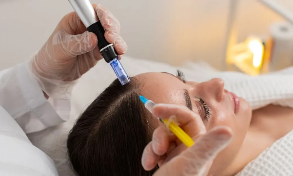Hair Restoration treatment with microneedling and PRP in Delray Beach, FL